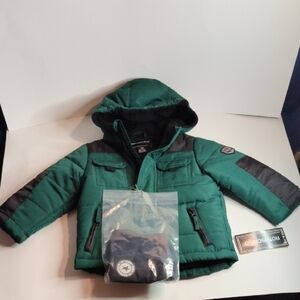 Rothschild Green/Black Jacket With Hat NWT Size 12 Months
